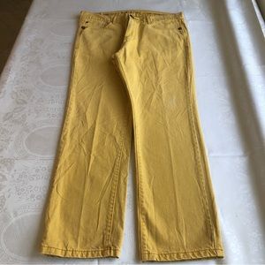 Ring Of Fire Downtown Los Angeles Yellow Denim Jeans Straight Men’s Size 36/30